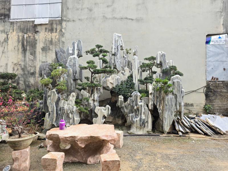 Bộ núi tam sơn chất liệu đá tuyết sơn