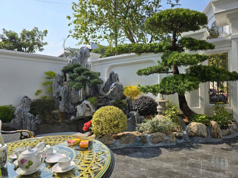 tự làm non bộ bằng đá tuyết sơn tại nhà