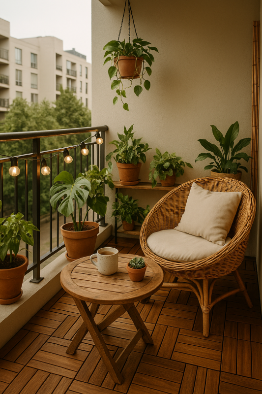 🌿 Bài 3: Biến ban công nhỏ thành góc chill lý tưởng giữa lòng phố thị