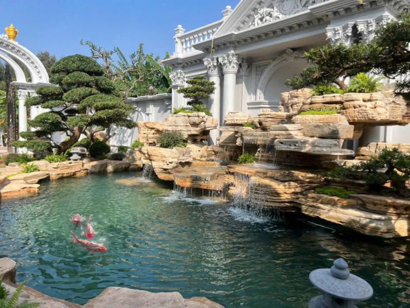 THIẾT KẾ CẢNH QUAN SÂN VƯỜN – NON BỘ – THÁC NƯỚC – HỒ CÁ KOI CHUẨN PHONG THỦY